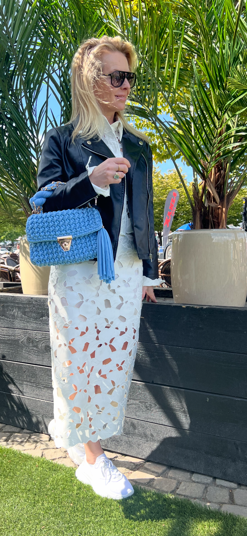 New Design S/S 25 Sample Archiella Crochet Handbag Airy Blue