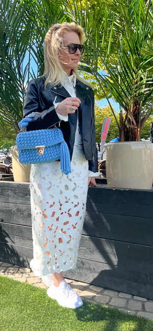 New Design S/S 25 Sample Archiella Crochet Handbag Airy Blue
