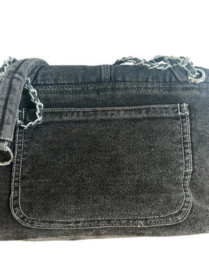 Denim Glam Handbag Noir