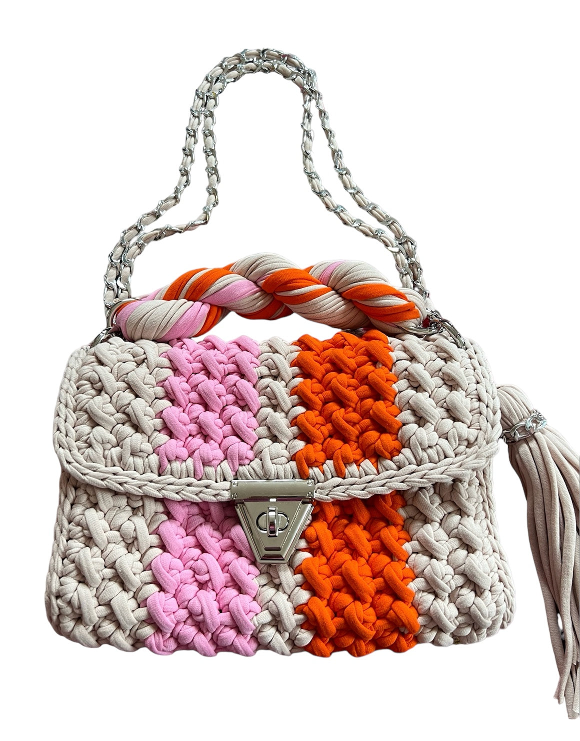 Archiella Knitted Handbag Antibes Silver