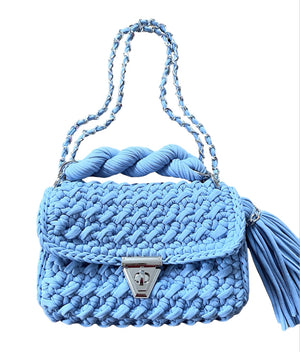 Archiella Knitted Handbag Cannes Silver