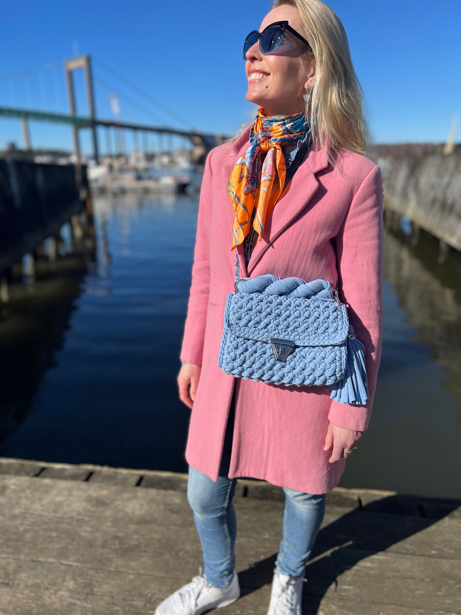Archiella Knitted Handbag Cannes Silver