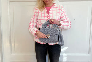 Archiella Knitted Handbag Jean Cap Ferrat Silver