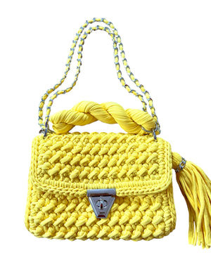 Archiella Knitted Handbag Capri Silver
