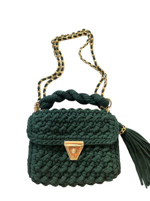 Reduced Archiella Knitted Handbag Emerald