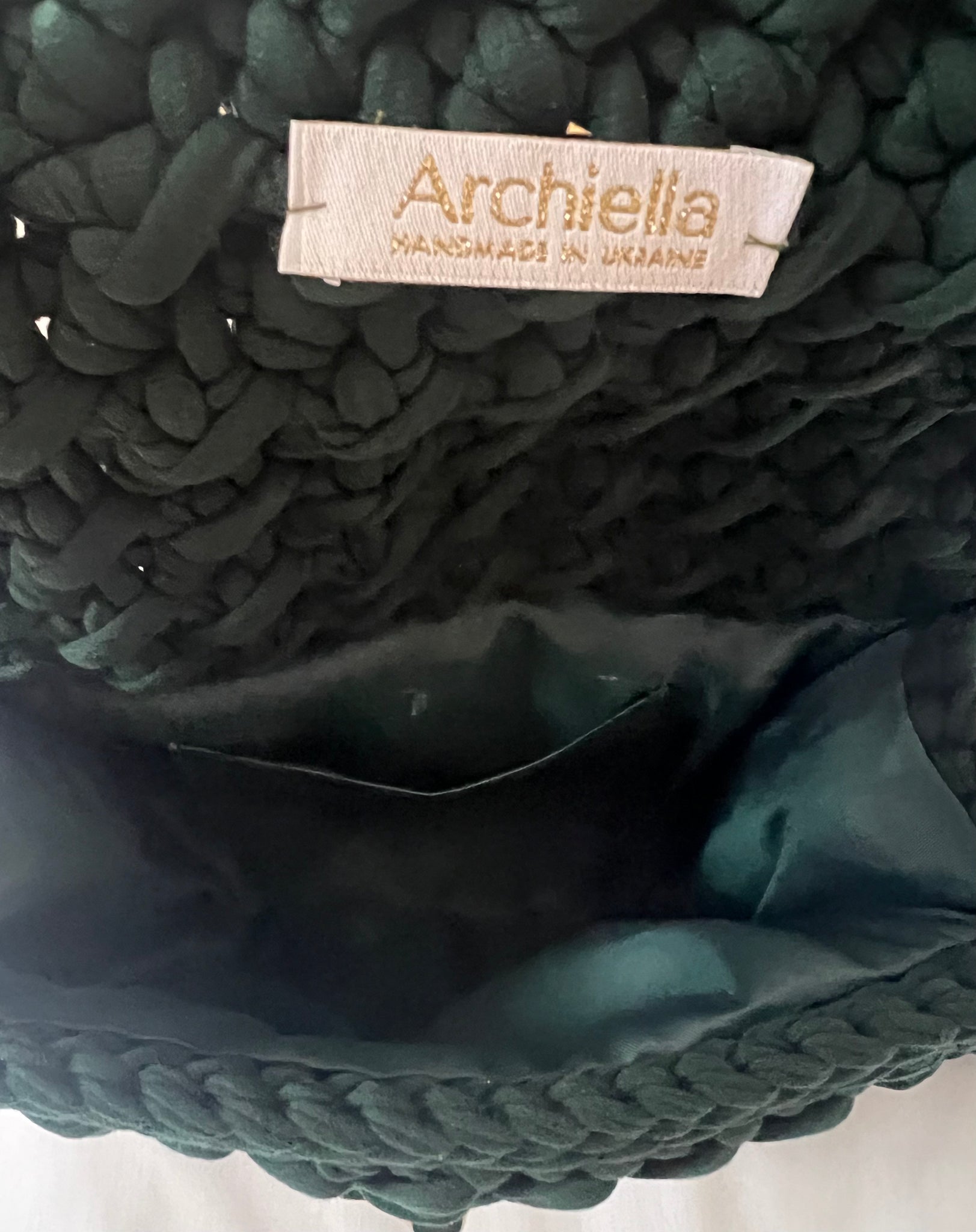 Utgående modell Archiella Knitted Handbag Emerald