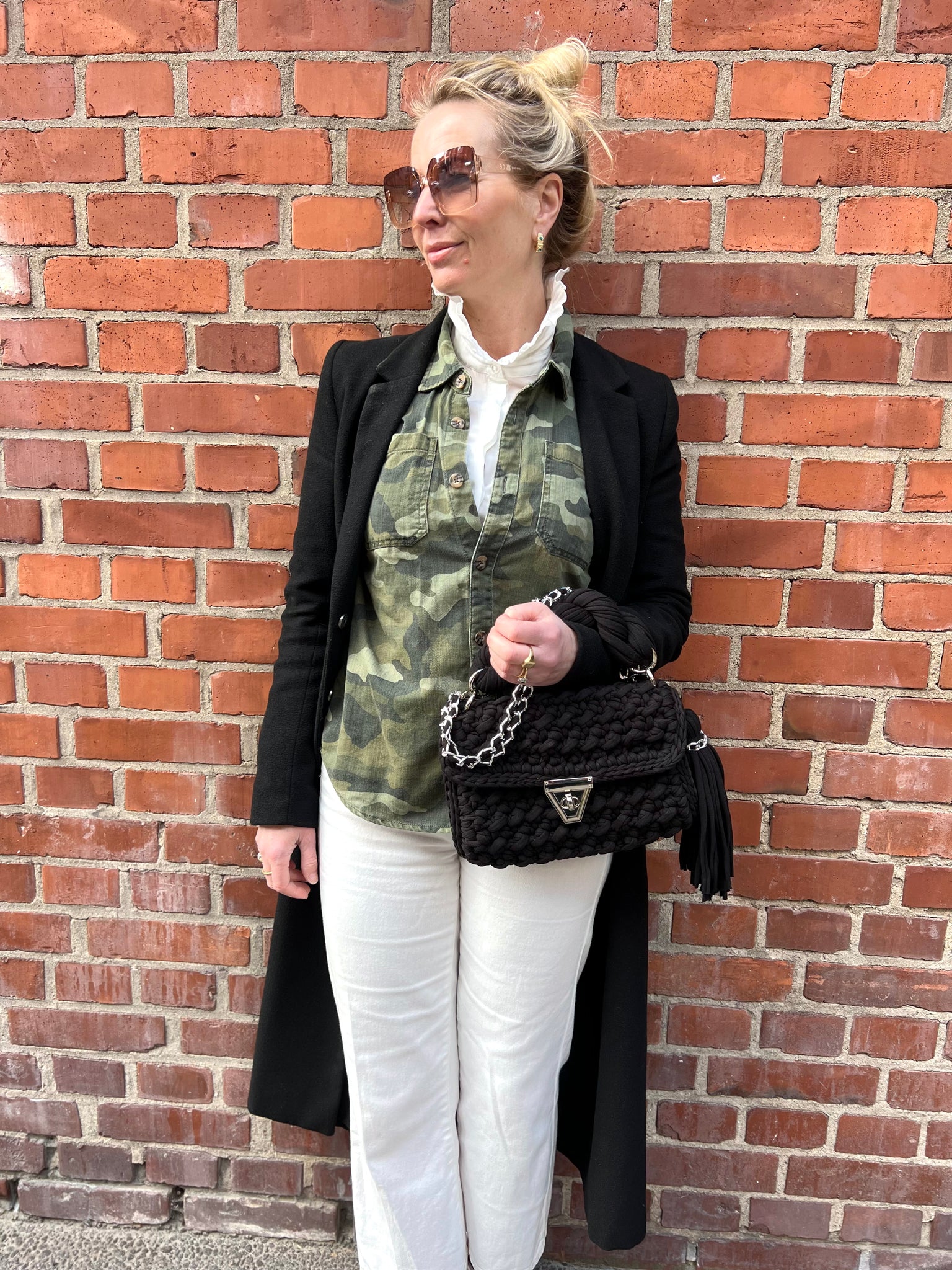 Archiella Knitted Handbag Femme Noir Silver