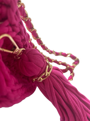 Archiella Knitted Handbag Fuchsia