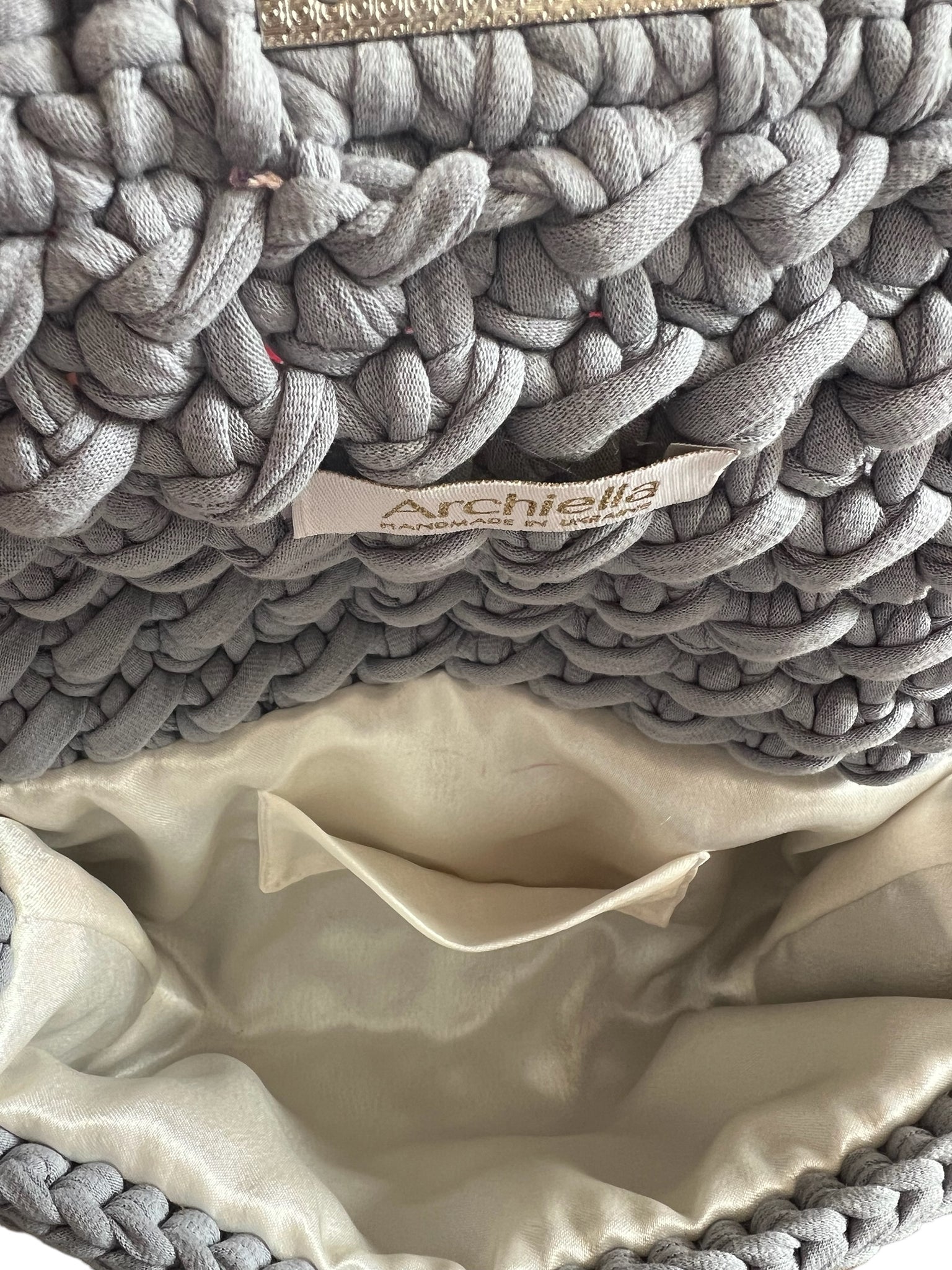 Archiella Knitted Handbag Jean Cap Ferrat Silver