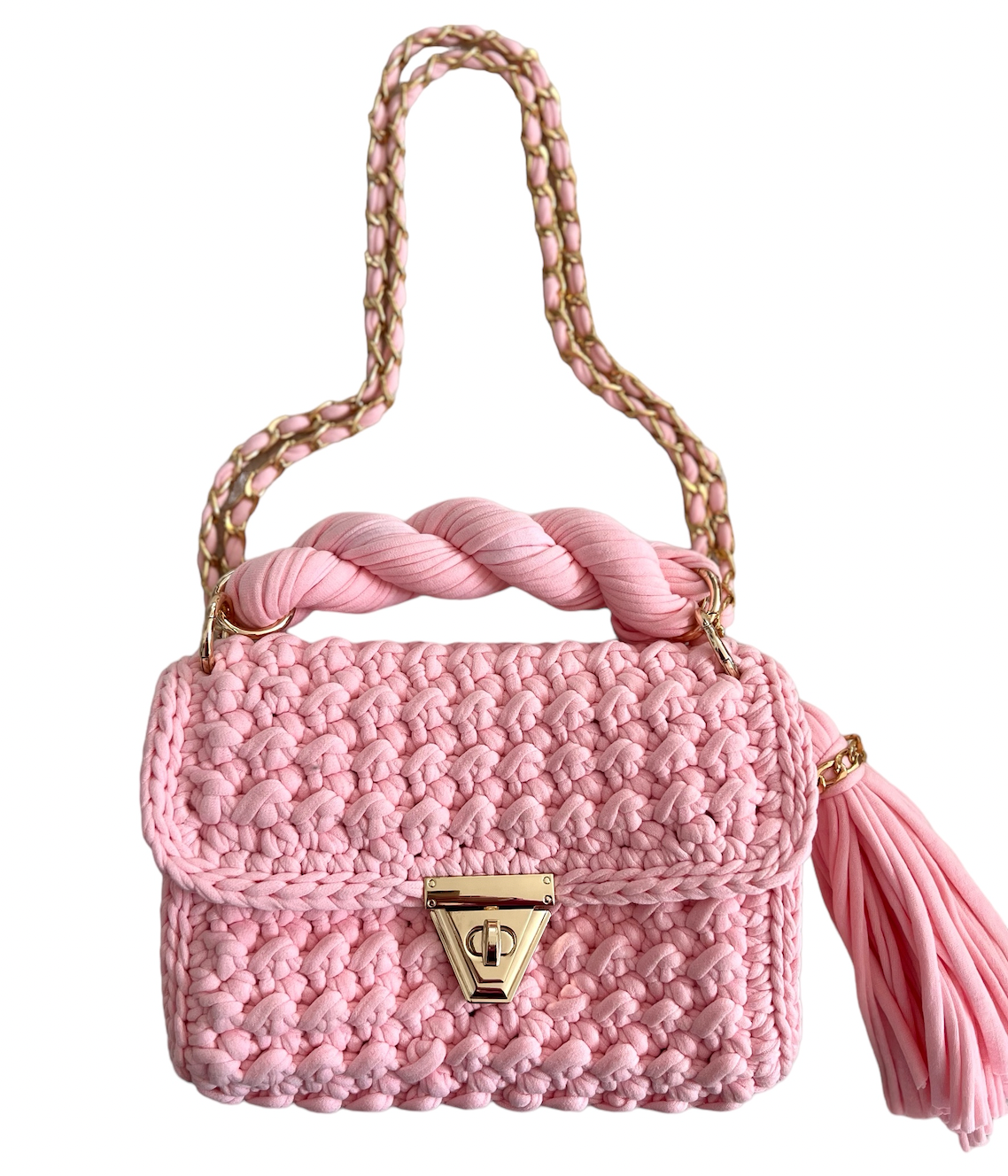 Archiella Knitted Handbag @Port de Sôller Gold
