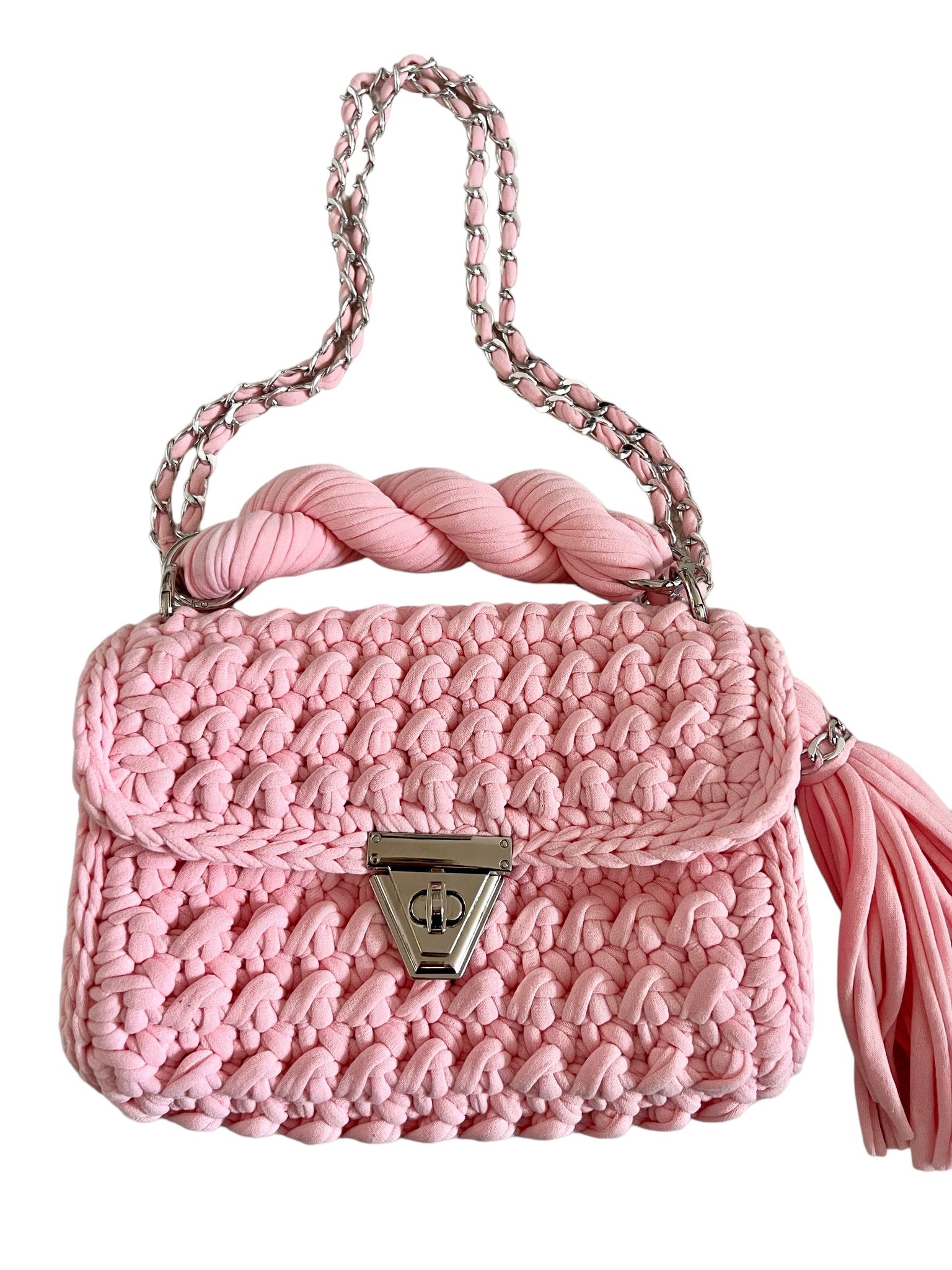 Archiella Knitted Handbag @Port de Sôller Silver
