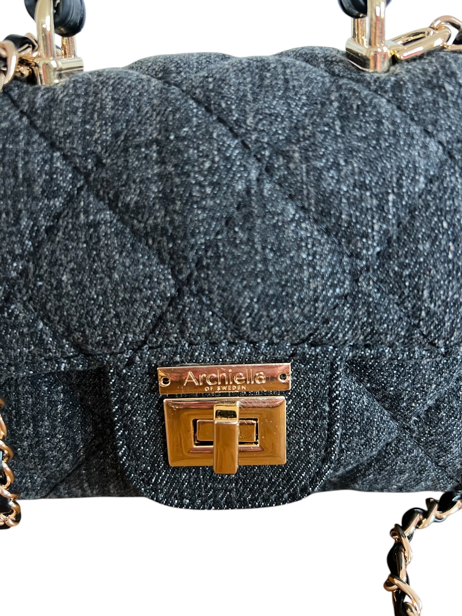 Archiella Black Denim Mini Exclusive Handbag