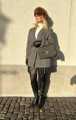 A/W 25 Archiella Knitted Handbag Safari Silver