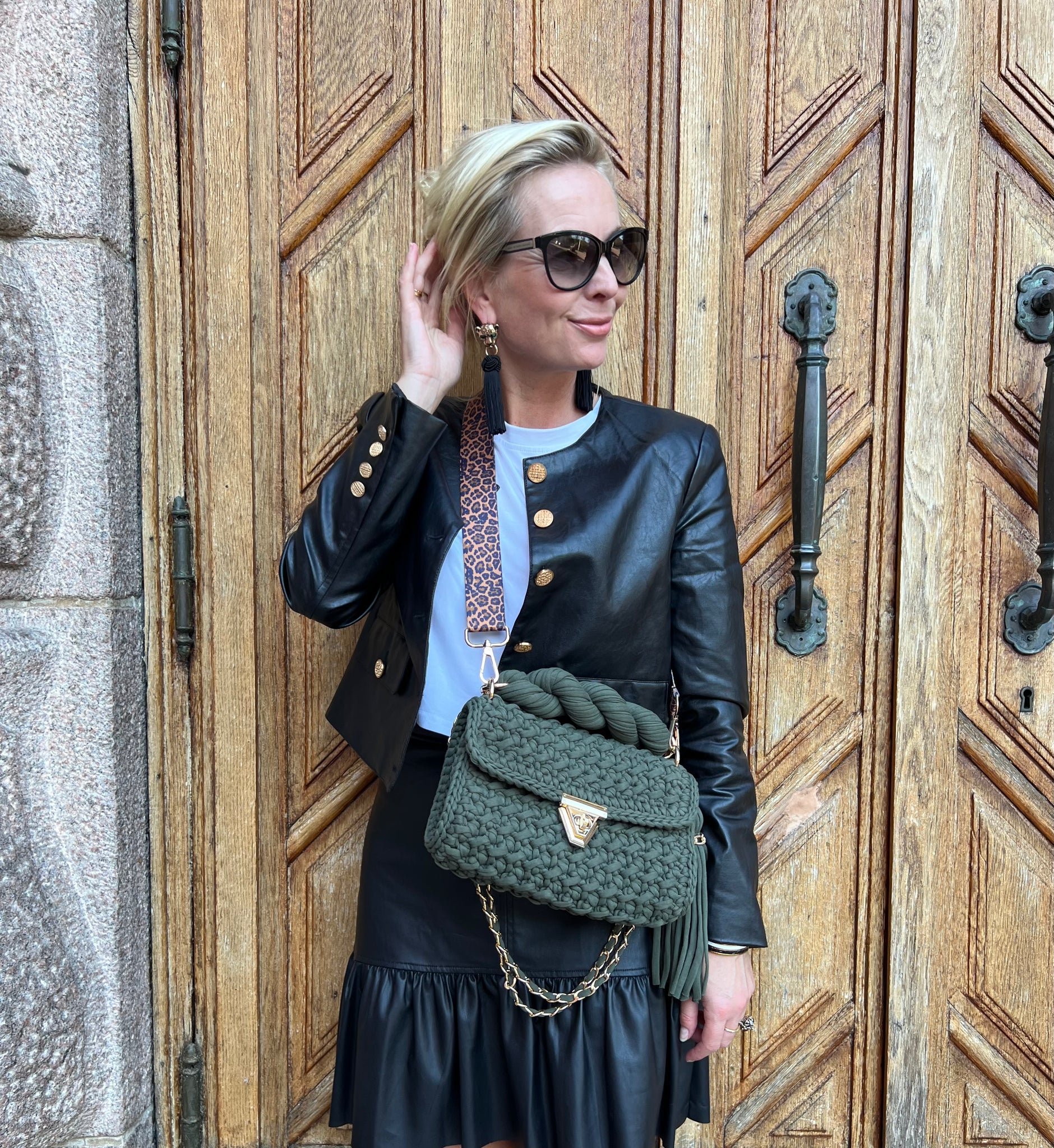 A/W 25 Leopard Strap Nougat