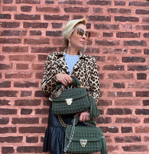 A/W 25 Archiella Knitted Handbag Safari Silver