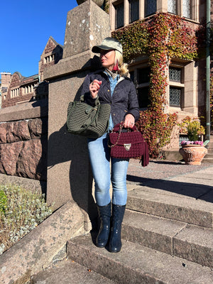 A/W 25 Archiella Knitted Shopping Exclusive Bag Heart of Forest
