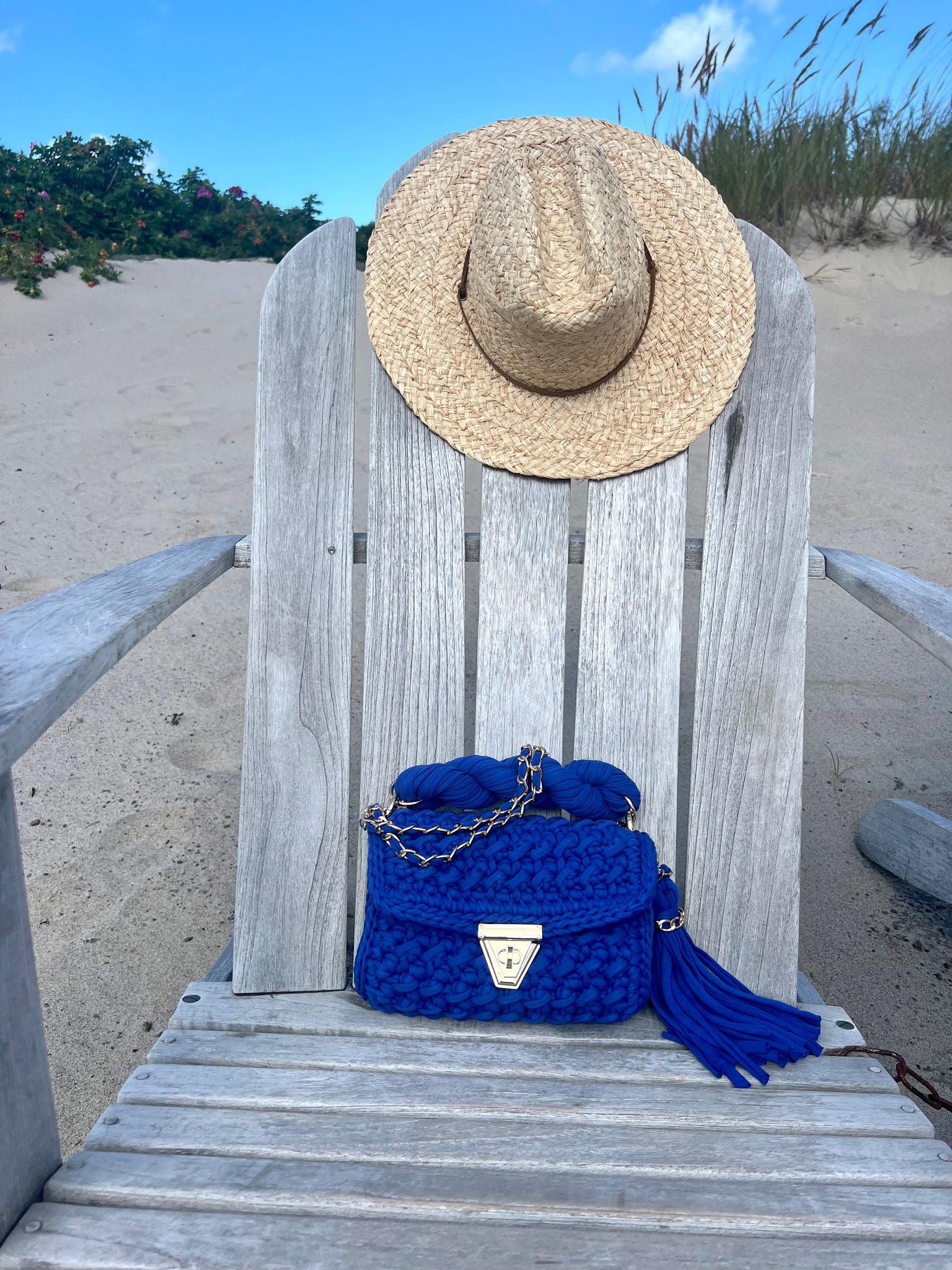 Utgående modell Archiella Knitted Handbag Statement Blue