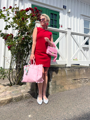 Archiella Summer Fringe Canvas Tote Pastel Pink