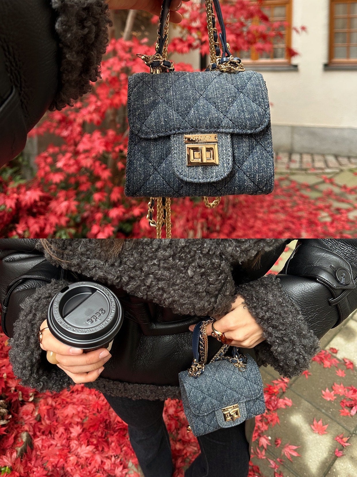 Archiella Blue Denim Mini Exclusive Handbag