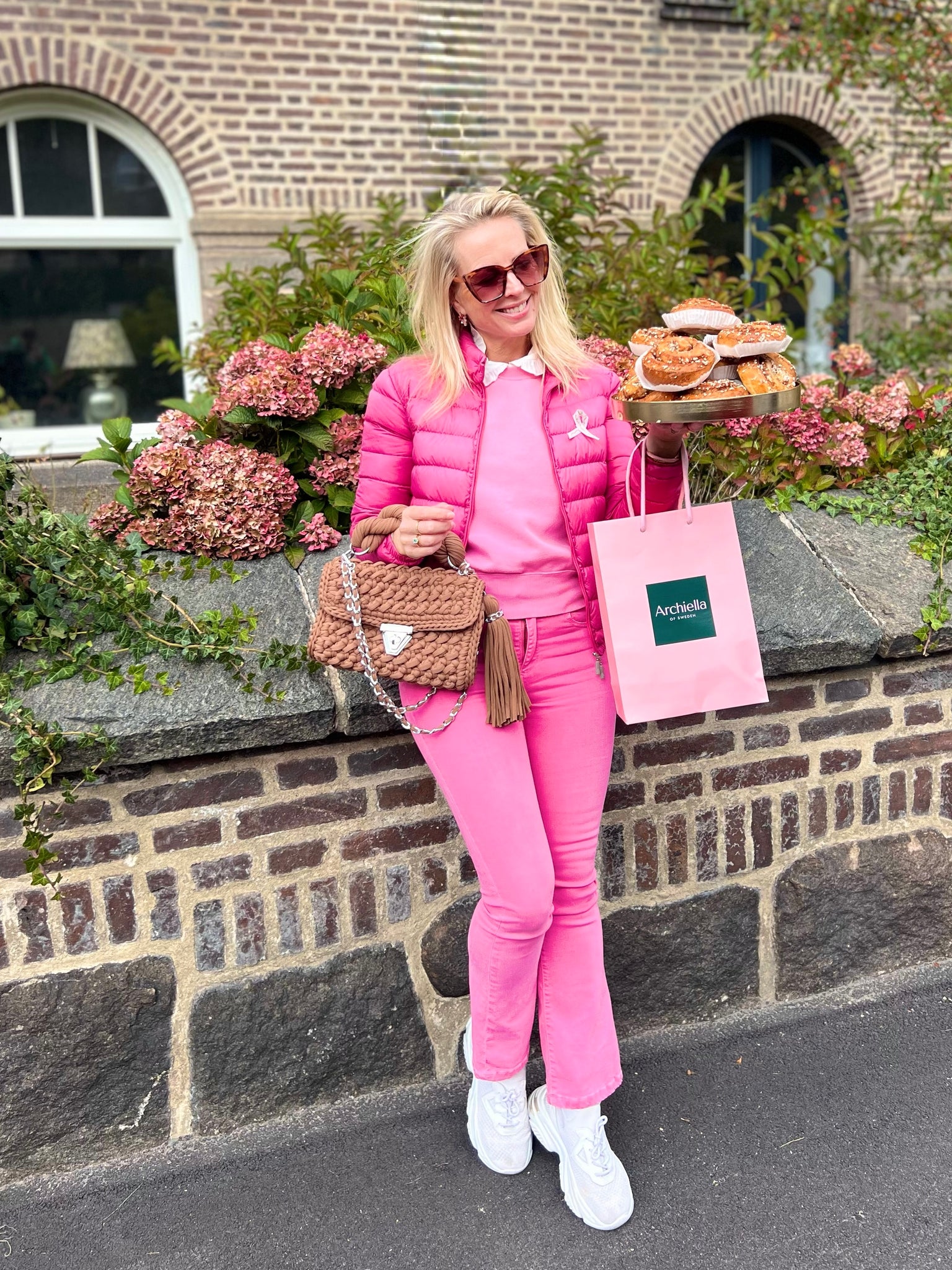 A/W 26 Archiella Knitted Handbag Mocha Mousse Silver