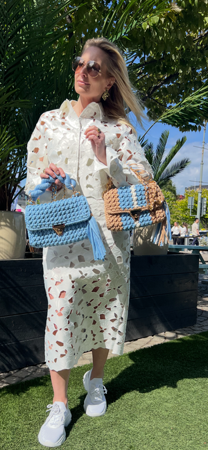 New Design S/S 25 Archiella Crochet Handbag Airy Blue - WAITING LIST