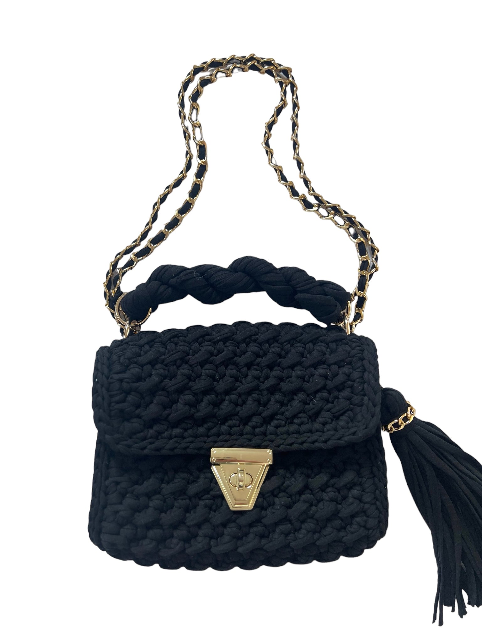 Archiella Knitted Handbag Femme Noir Gold