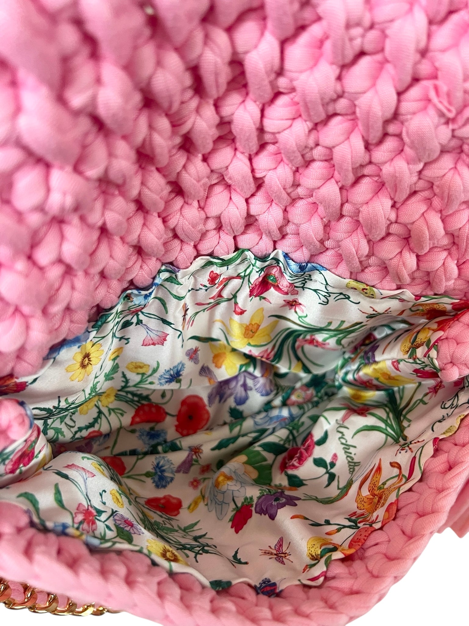 New Design S/S 25 Archiella Crochet Handbag Pastel Pink