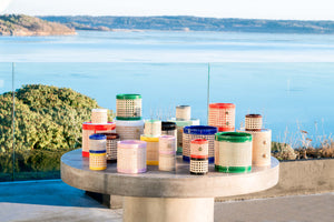 Positano Blue, Hexagon Rattan