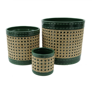 Positano Blue, Hexagon Rattan