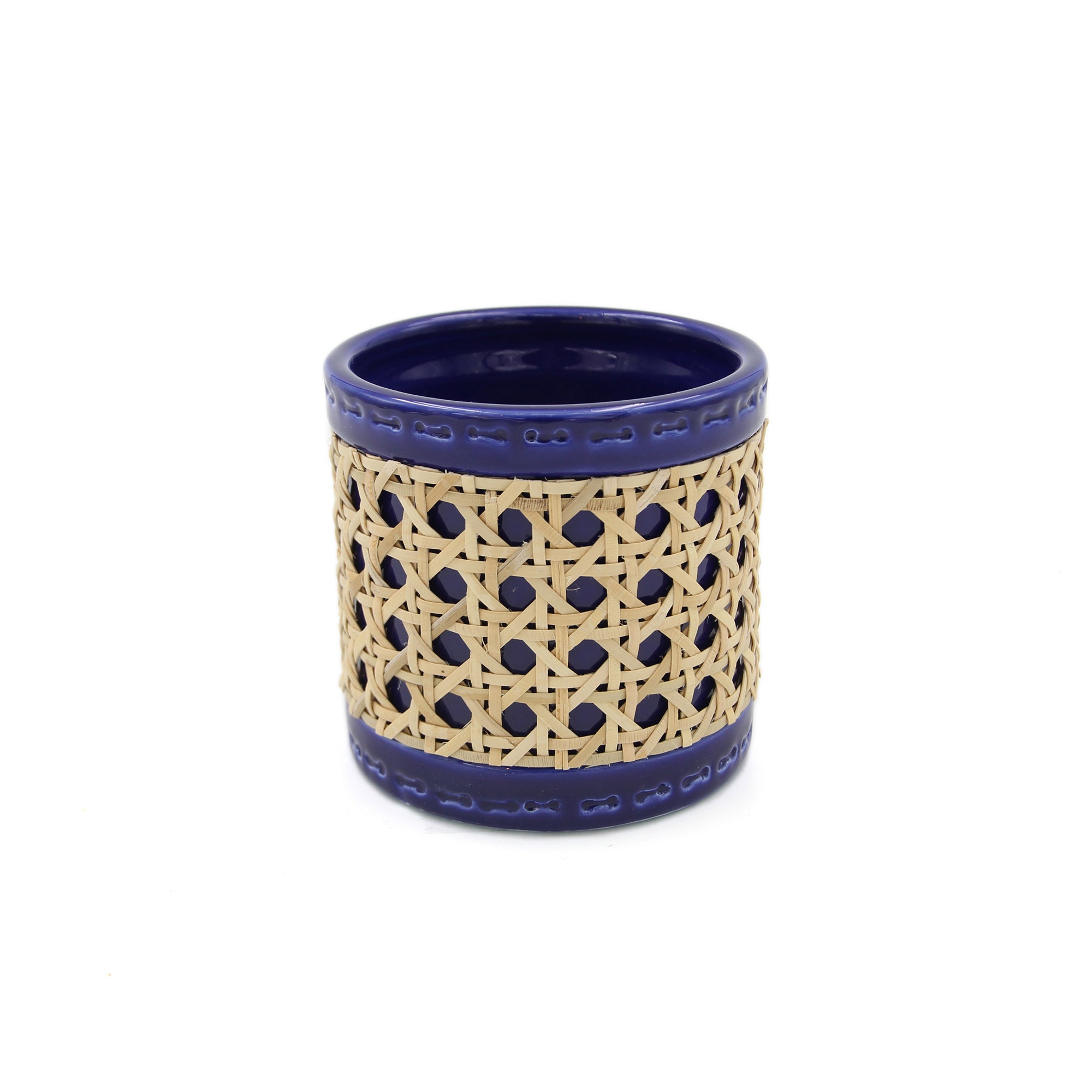 Positano Blue, Hexagon Rattan