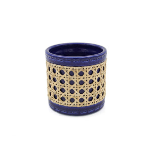 Positano Blue, Hexagon Rattan