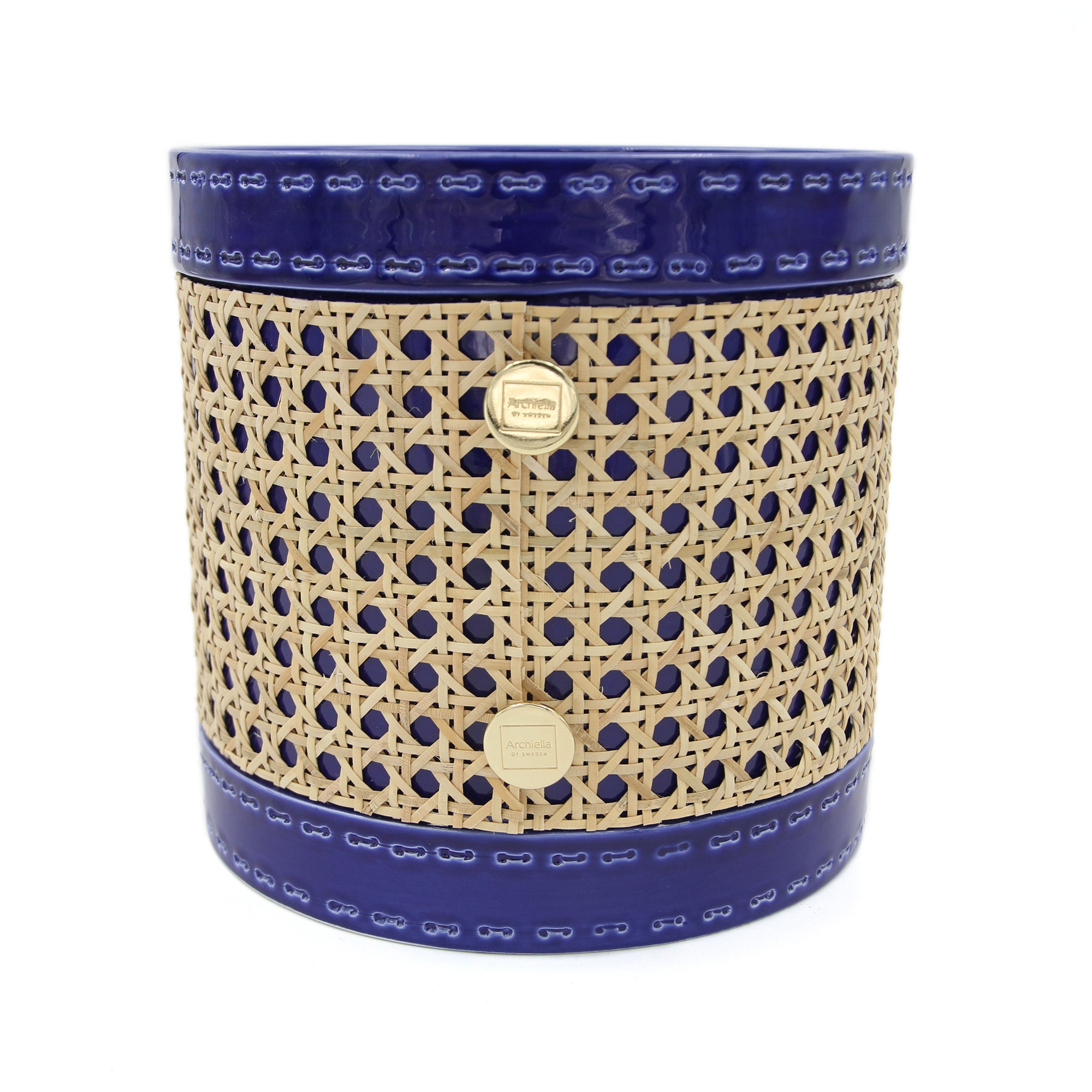 Positano Blue, Hexagon Rattan