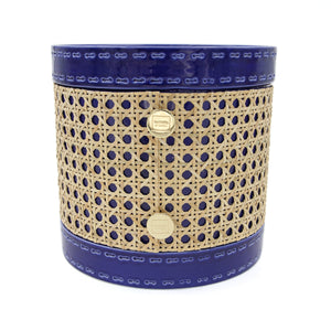Positano Blue, Hexagon Rattan